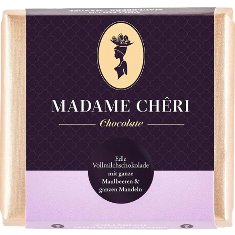 Vollmilch Schokolade mit Mandeln & Maulbeeren (90 g)