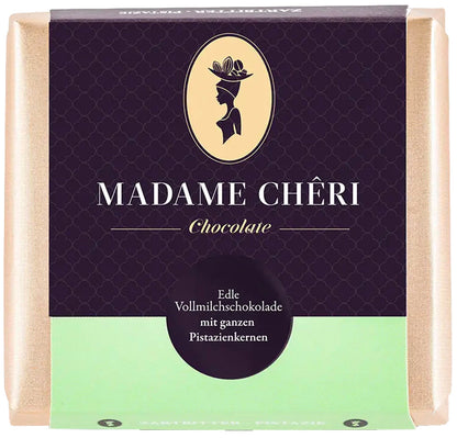 Vollmilch Schokolade mit Pistazien (90g)