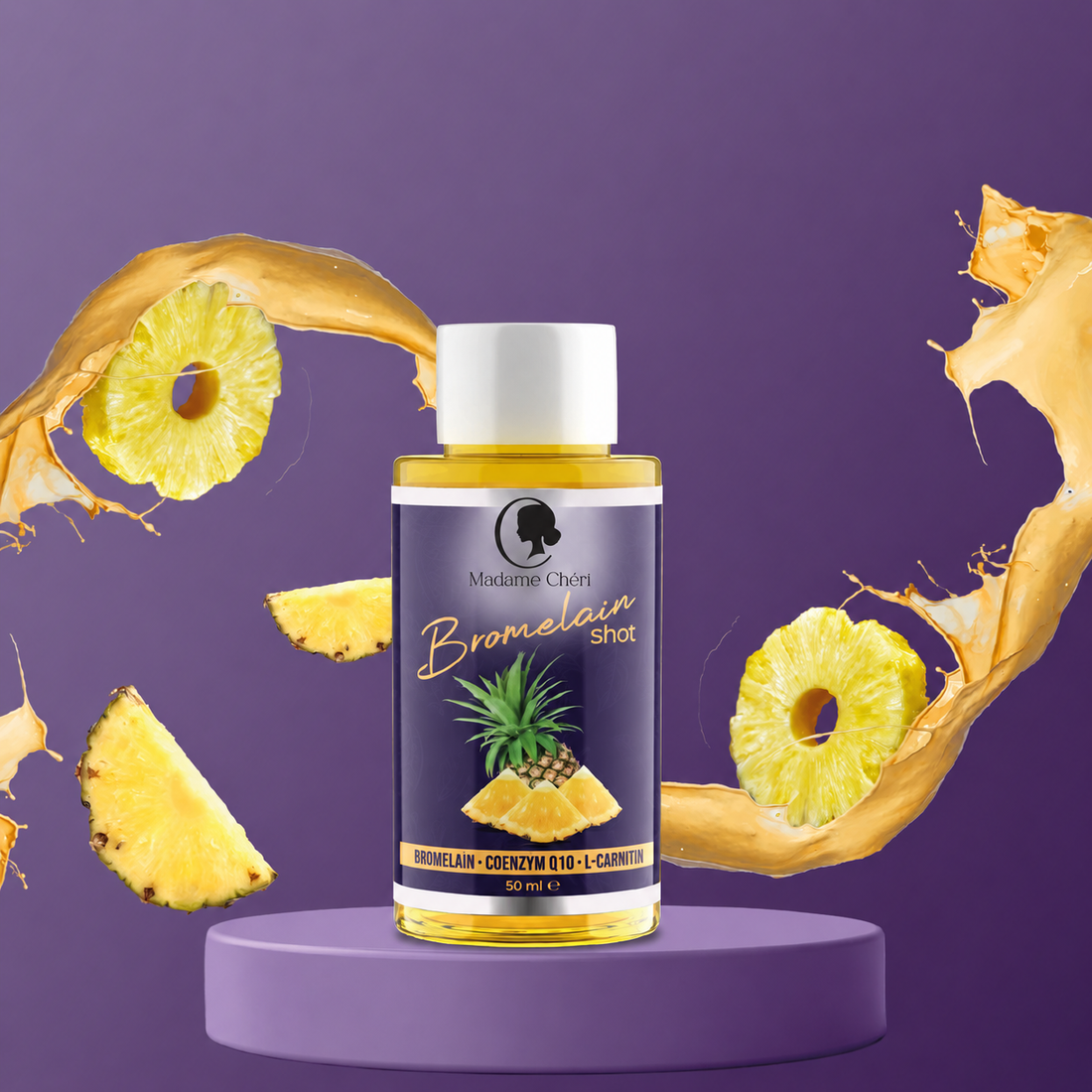 Bromelain Shot Display mit 10 Shots á 50g – tropische Kraft, clever kombiniert