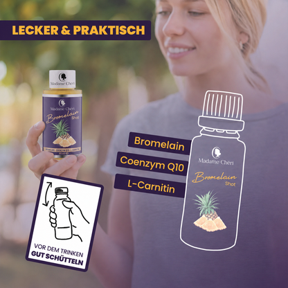 Bromelain Shot Display mit 10 Shots á 50g – tropische Kraft, clever kombiniert