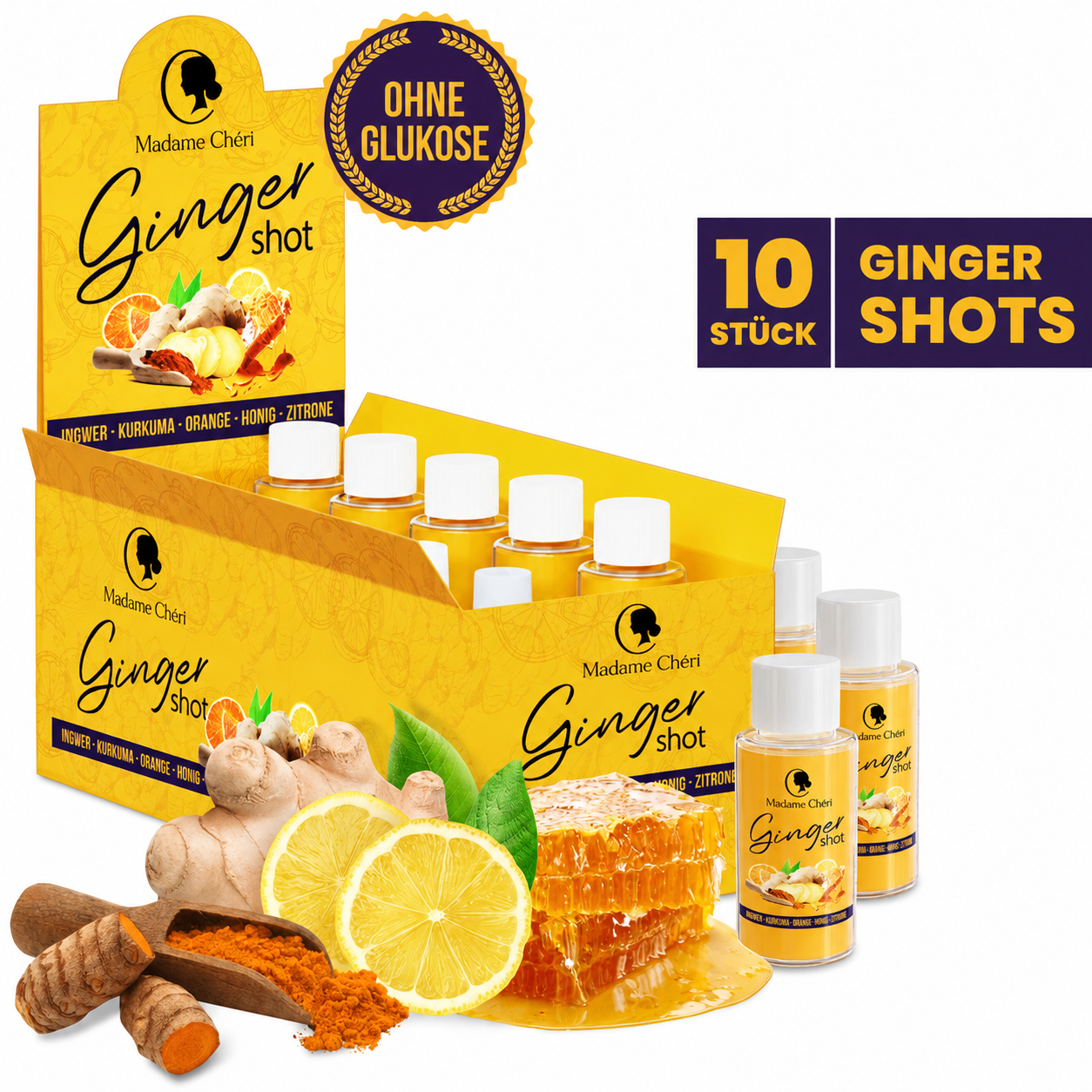 IngwerShot Display mit 10 Shots á 50g – scharf, frisch und unverwechselbar
