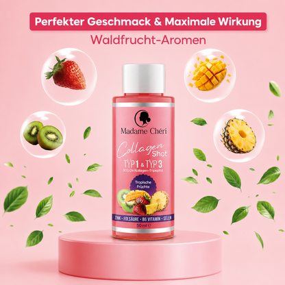 Kollagen Shot Display mit 10 Shots á 50g – Dein täglicher Beauty-Moment