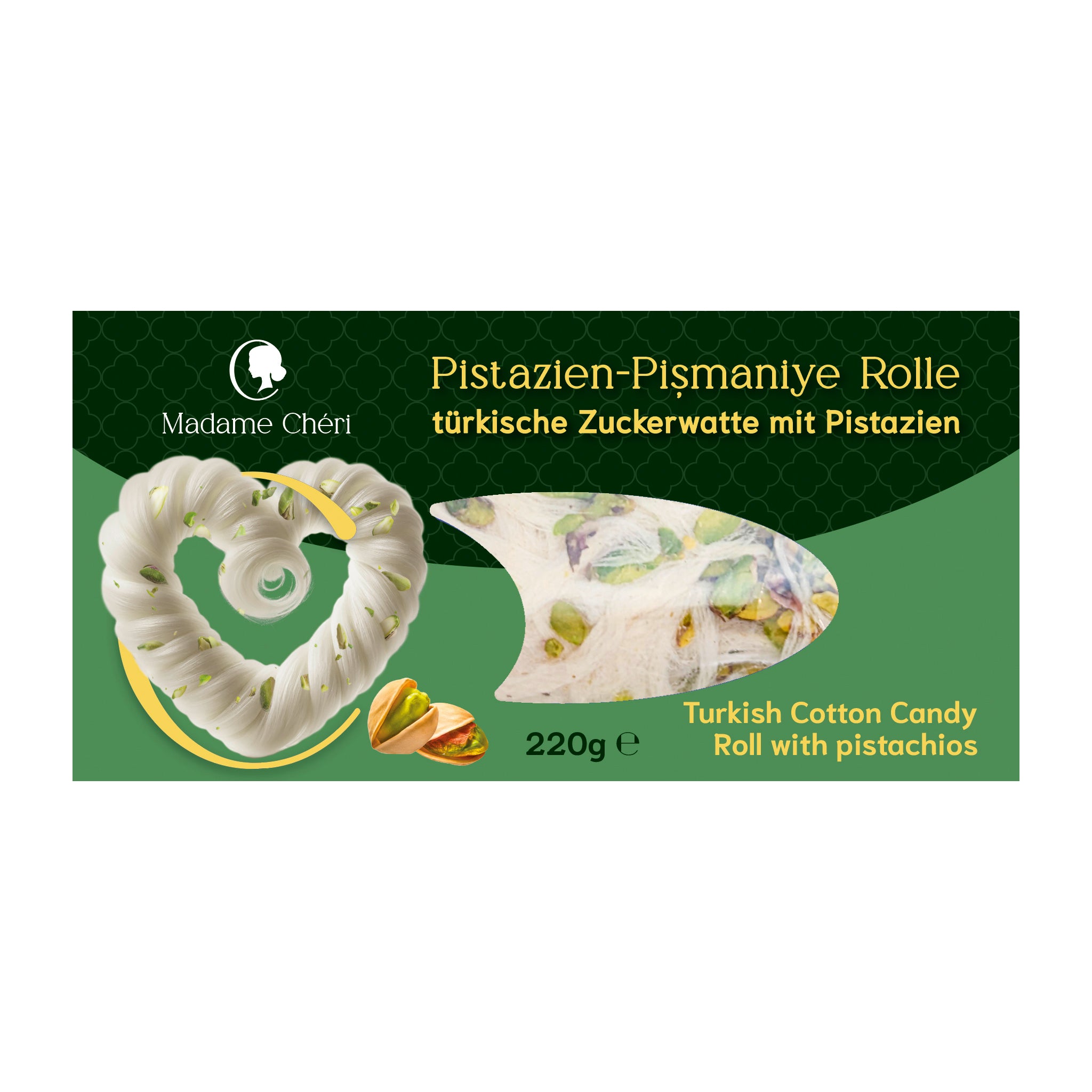 Pismaniye - Pistazie türkische Zuckerwatte 