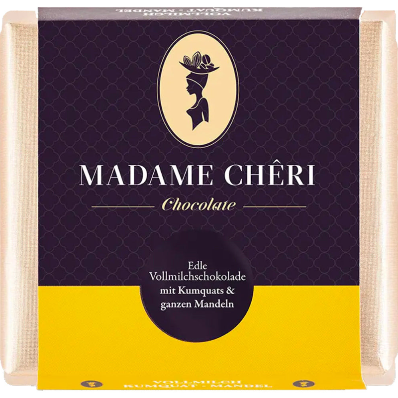 Vollmilch Schokolade mit Mandeln &amp; Kumquats (90 g)