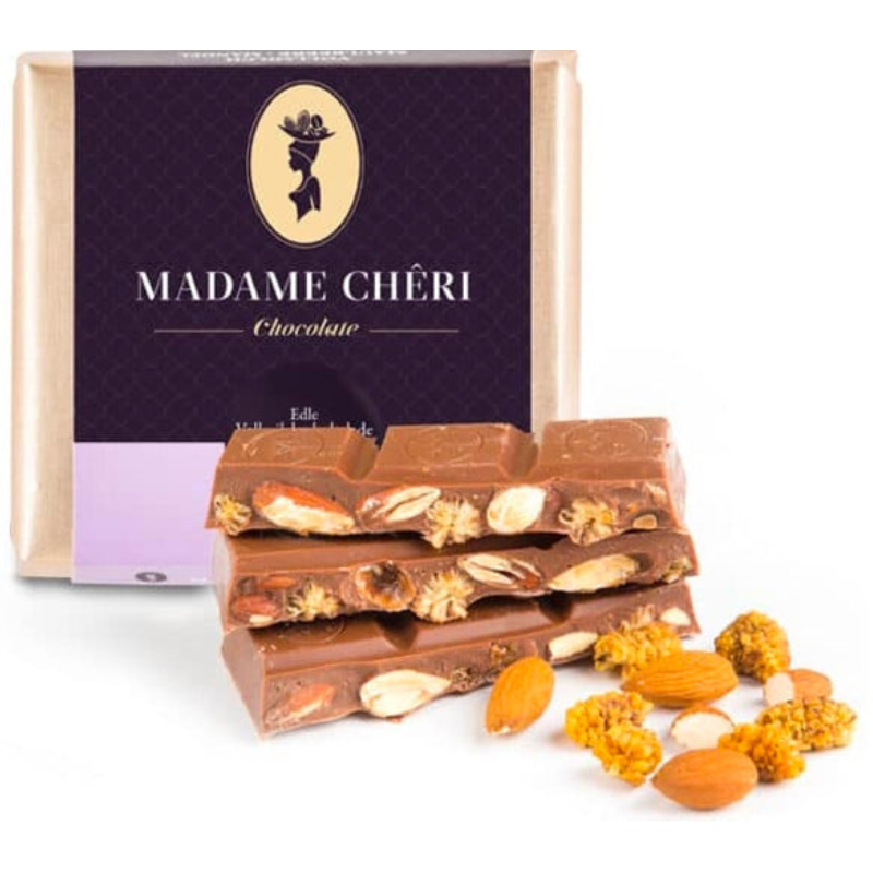 Vollmilch Schokolade mit Mandeln & Maulbeeren (90 g)