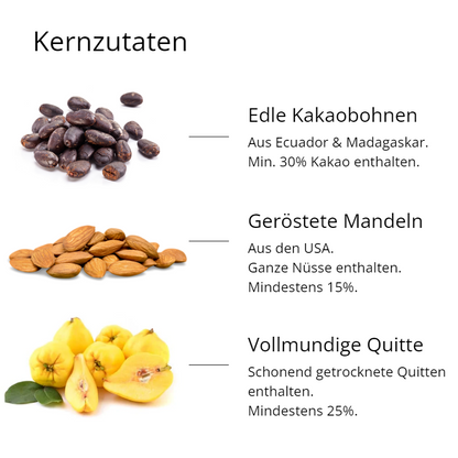 Vollmilch Schokolade mit Mandeln &amp; Quitten (90 g)